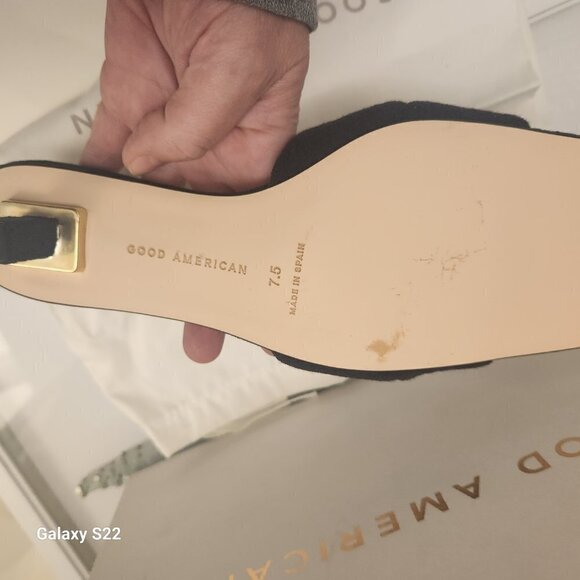 Good American Kickstand Terry Kitten Heels. NIB. Size Various - Picture 5 of 8